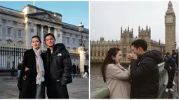 Setibanya di Inggris, Azriel Hermansyah dan Sarah Menzel langsung jalan-jalan. Istana Buckingham dan Big Ben Tower merupakan tujuan wisata pasangan ini. Peluk pinggang Sarah Menzel ketika foto bareng, pasangan ini curi perhatian. Melihat foto kebersamaan ini, tak sedikit netizen yang sebut jika Azriel Hermansyah dan Sarah Menzel seperti Anang Hermansyah dan Ashanty. (Liputan6.com/IG/@ssarah_menzel)
