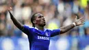 Didier Drogba (Pantai Gading) -  Didier Drogba dinilai sebagai salah satu pemain terbaik dalam sejarah Chelsea. Drogba melesakkan 157 gol dalam 341 penampilan untuk The Blues, dua kali meraih penghargaan Golden Boot Premier League, serta meraih tiga gelar di Piala Liga Inggris. (AFP/Glyn Kirk)