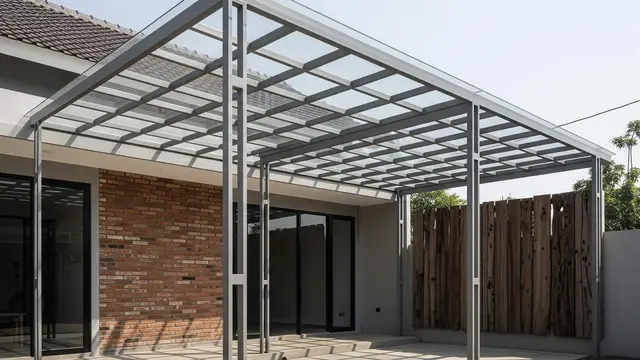 Model Kanopi Teras Industrial Minimalis untuk Rumah Kekinian