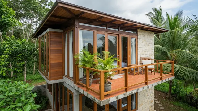 Desain Rumah Mungil Tropis yang Terasa Luas dan Sejuk