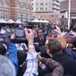 Antusisme WNI sambut Presiden Jokowi di Den Haag Belanda. (Istimewa)