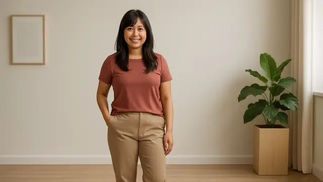 Model Rambut Layer Panjang Berponi Wajah Bulat untuk Usia 30 Tahun/via ChatGPT