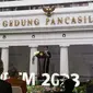 Menteri Luar Negeri RI Retno Marsudi dalam Pernyataan Pers Tahunan Menteri Luar Negeri 2023 (PPTM 2023). (Liputan6.com/R. Trimutia Hatta)