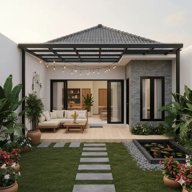 7 Model Rumah 1 Lantai dengan Teras Luas dan Taman Kecil, Nyaman untuk Bersantai dan Ramah Keluarga