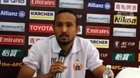 Gelandang Persija Jakarta, Rohit Chand, menegaskan timnya tak meremehkan Home United pada leg pertama semifinal Piala AFC 2018 Zona ASEAN dan wajib mewaspadai pemain asal Korea Selatan, Song Ui-young. (dok. Persija Jakarta)