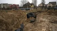 Kondisi Kuburan Massal di Kota Bucha Ukraina yang Ditinggalkan Tentara Rusia