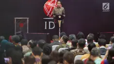 Presiden Joko Widodo memberikan sambutan pada penutupan index saham gabungan 2017 di BEI, Jakarta, Jumat (29/12). Perdagangan bursa saham 2017 ditutup pada level 6.355,65 poin, angka tersebut naik dibandingkan tahun 2016. (Liputan6.com/Angga Yuniar)