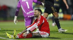 Sayangnya, sepuluh menit kemudian, skuad berjuluk As Águias malah dibobol klub dengan berperingkat ke-16 di Liga Portugal tersebut. (AFP/Filipe Amorim)