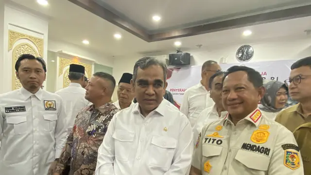 Ketua MPR RI Ahmad Muzani di Banda Aceh, Selasa (10/2/2026) (Liputan6.com/Delvira Hutabarat)