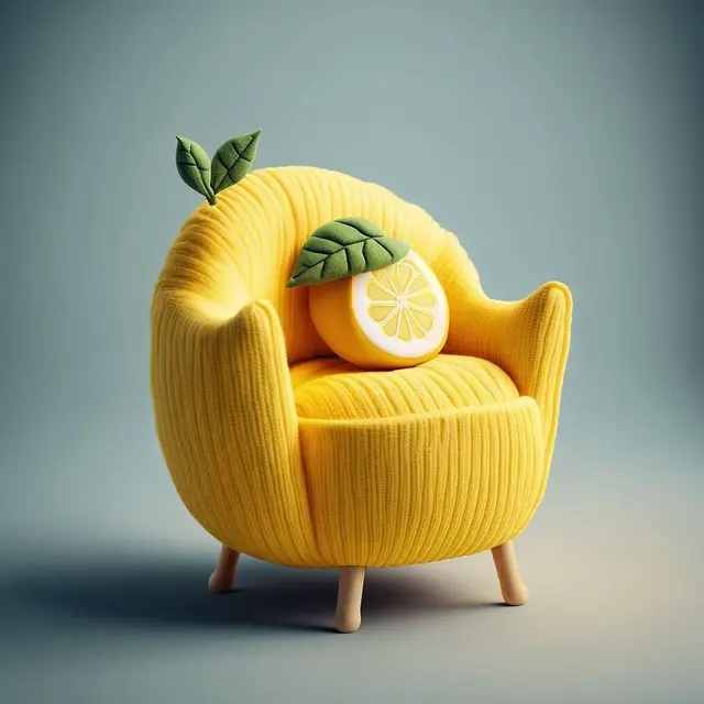 6 Kreasi Seni Desain Kursi Mini Bentuk Buah dan Sayur Ini Tampak Estetik