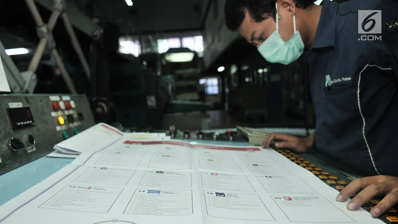 Pencetakan Perdana Surat Suara Pilpres 2019