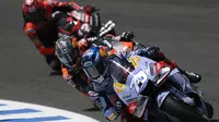 Pembalap Gresini Ducati, Alex Marquez menjadi yang tercepat pada FP1 MotoGP Italia yang berlangsung di sirkuit Mugello (AFP)