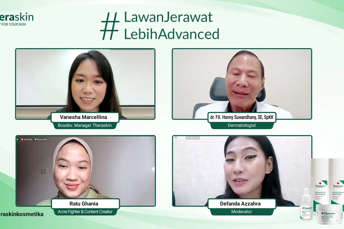 Webinar #LawanJerawatLebihAdvanced dengan topik “Jerawatan Jangan Panik! Kenali dan Atasi Penyebabnya bersama Dokter Kulit”
