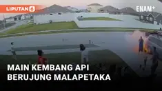 Asyik Main Kembang Api, Pemuda Ini Malah Hancurkan Halaman Rumah