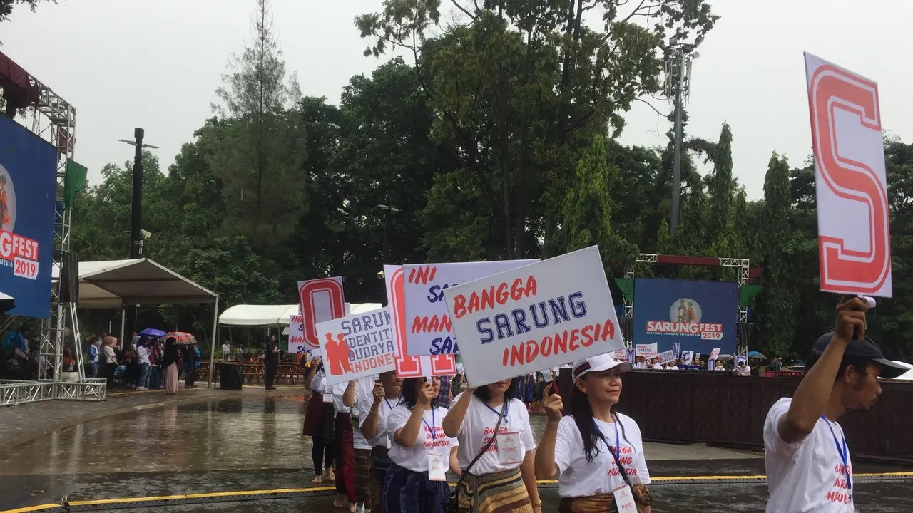 Festival Sarung Indonesia 2019. (Liputan6.com/Radityo Priyasmoro)