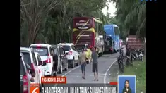 Pengendara terperangkap kemacetan hingga 4 kilometer di dua arah sejak tiga hari terakhir.