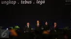 (ki-ka) Ketua Dewan Komisioner OJK Muliaman Hadad, Presiden Joko Widodo, Menteri Keuangan Sri Mulyani, Dirjen Pajak Ken Dwijugiasteadi mengikuti Sosialisasi Amnesti Pajak (Tax Amnesty) di Jakarta, Senin (1/8). (Liputan6.com/Faizal Fanani)