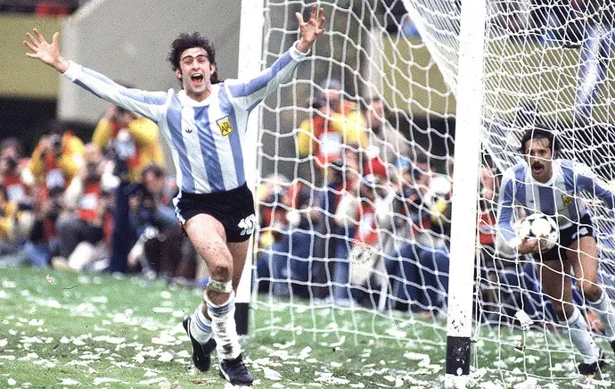 Mario Kempes, top scorer Piala Dunia 1978 asal Argentina.
