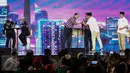 Para paslon bersiap mengikuti Debat Final Cagub-Cawagub DKI 2017 di Bidakara, Jakarta, Jumat (10/2). (Liputan6.com/Faizal Fanani)