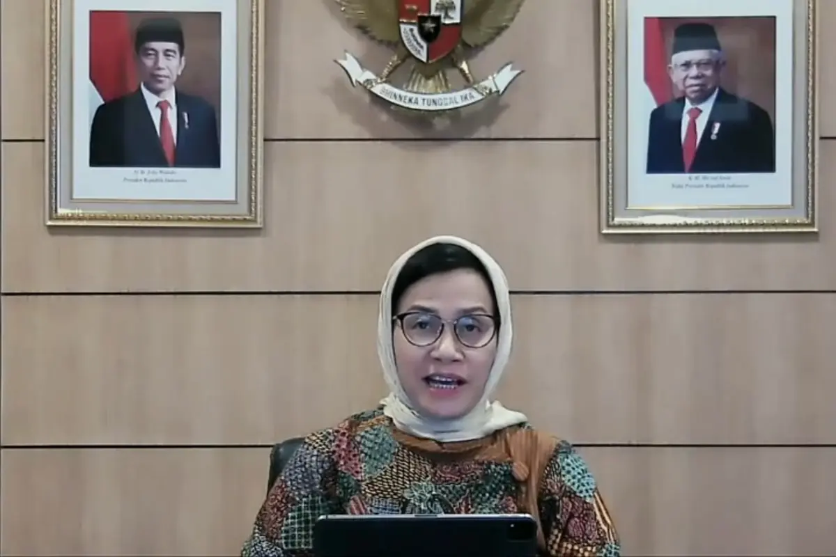 Menteri Keuangan Sri Mulyani Indrawati menghadiri launching buku Teks Ekonomi Syariah