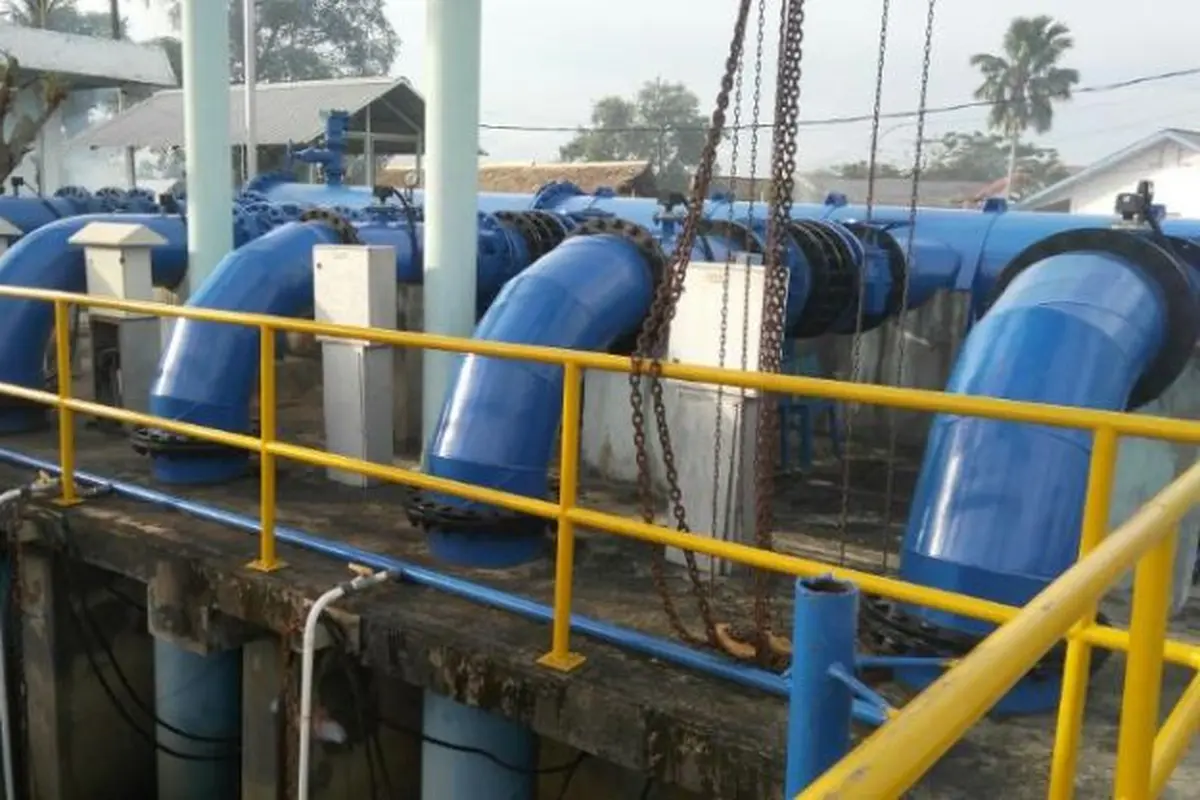 Kementerian PUPR mengembangkan Sistem Pengelolaan Air Minum (SPAM) Kota Bandar Lampung yang akan melayani 300 ribu  jiwa penduduk. (Dok Kementerian PUPR)