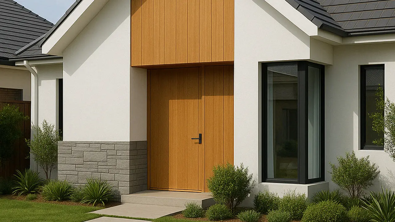 Model Rumah Minimalis dengan Fasad Estetik /AI