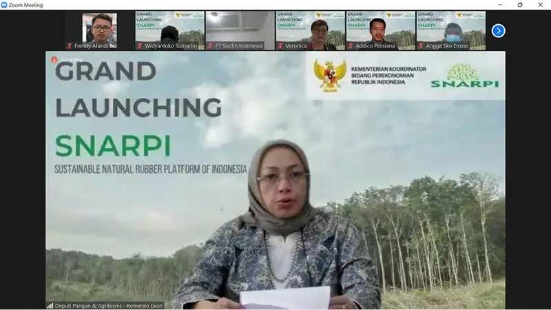 Deputi Menteri Bidang Pangan dan Agribisnis Musdhalifah Machmud pada acara Grand Launching SNARPI tersebut.