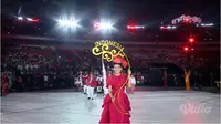 Kontingen Indonesia saat diperkenalkan di Asian Para Games 2018. (Vidio.com)
