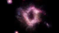 Para astronom dari ARC Centre of Excellence for All Sky Astrophysics in 3 Dimensions (ASTRO 3D) telah menemukan jenis galaksi langka yang disebut sebagai "cincin api kosmik." (Photo credit by: James Josephides/Swinburne Astronomy Productions)