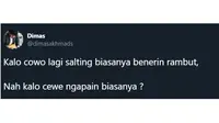 5 Jawaban Lucu Cewek Saat Ditanya Lagi Salting Ini Bikin Tepuk Jidat (sumber: twitter.com/dimasakhmads)