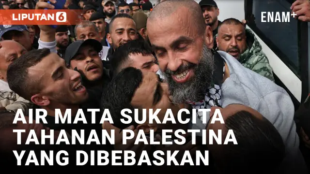 VIDEO: Tahanan Palestina yang Dibebaskan di Tepi Barat dengan Sorak-Sorai dan Air Mata Bahagia
