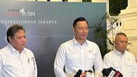 Menteri Koordinator Bidang Infrastruktur dan Pembangunan Wilayah, Agus Harimurti Yudhoyono (AHY) usai rapat bersama Presiden RI Prabowo Subianto di Kompleks Istana Kepresidenan Jakarta, Selasa (26/2/2024). (Liputan6.com/Lizsa Egeham)
