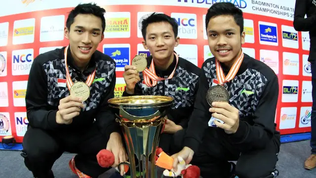 Trio pemain muda Indonesia