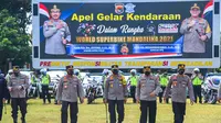Kepala Korps Lalu Lintas (Kakorlantas) Polri Irjen Istiono memimpin apel gelar kendaraan dalam rangka persiapan World Superbike (WSBK) Mandalika, Lombok, Nusa Tenggara Barat (NTB).