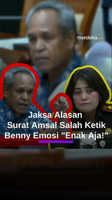 Jaksa Alasan Surat Viral Kasus Amsal Salah Ketik, Benny Komisi III Emosi Melotot: Enak Aja!