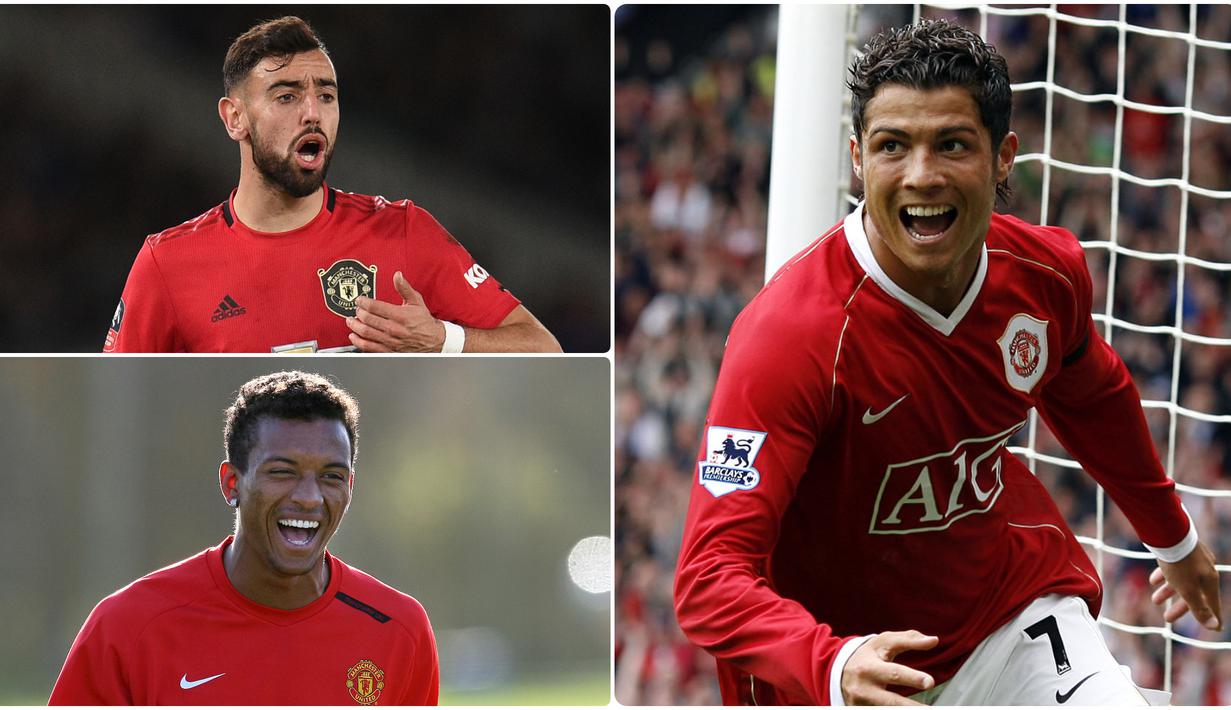 Cristiano Ronaldo jadi pemain asal Portugal yang sukses berkarier di Manchester United. Selain Ronaldo ada pemain Portugal yang tercatat pernah dan masih bermain untuk Setan Merah. Berikut Cristiano Ronaldo dan 5 pemain asal Portugal di Manchester United. (kolase foto AFP)