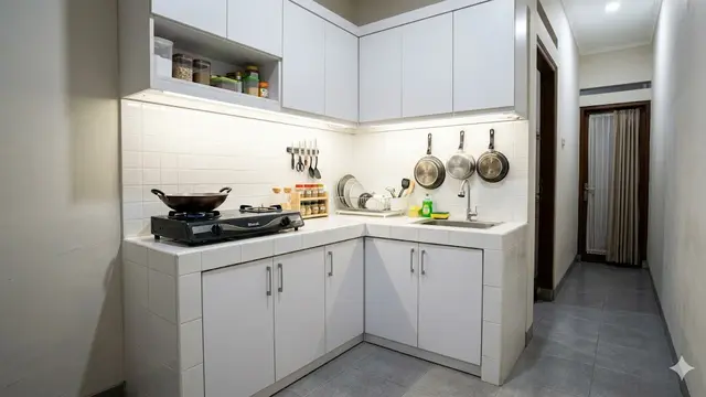 Desain Contoh Dapur Kecil yang Minim Sudut Sarang Kecoa