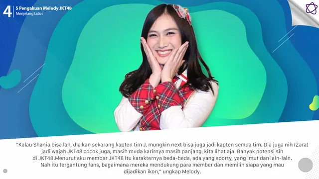 [Bintang] 5 Pengakuan Melody JKT48 Menjelang Lulus