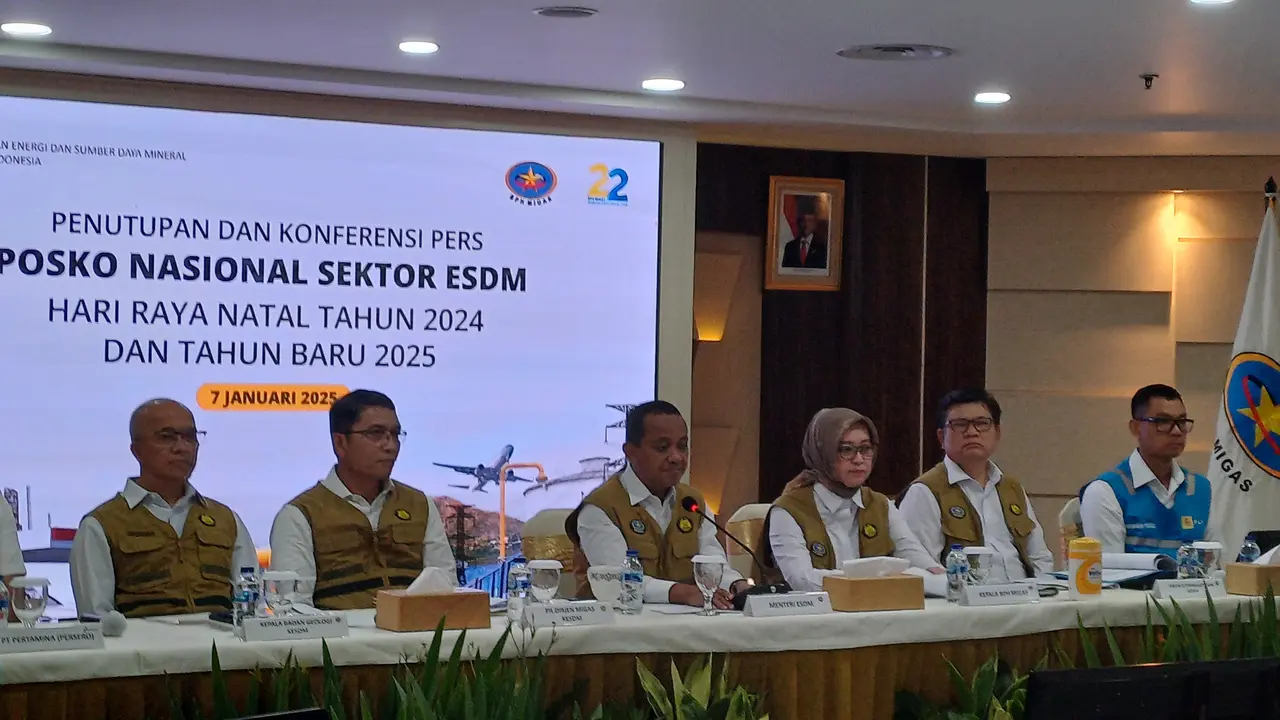 Acara penutupan Posko Nataru Sektor ESDM di Kantor BPH Migas, Jakarta, Selasa (7/1/2025). (Foto: Liputan6.com/Maulandy R)