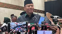 Pelaksana Tugas (Plt) Ketua Umum Partai Persatuan Pembangunan (PPP) Mardiono di Harlah ke-26 PKB di JCC, Senayan, Jakarta, Selasa malam (23/7/2024). (Liputan6.com/Winda Nelfira)