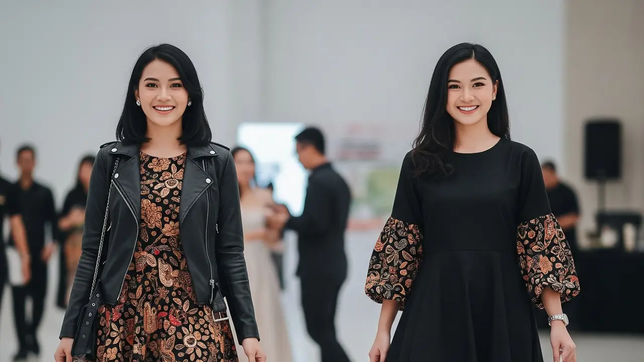 Inspirasi Styling Dress Batik A-Line Wanita