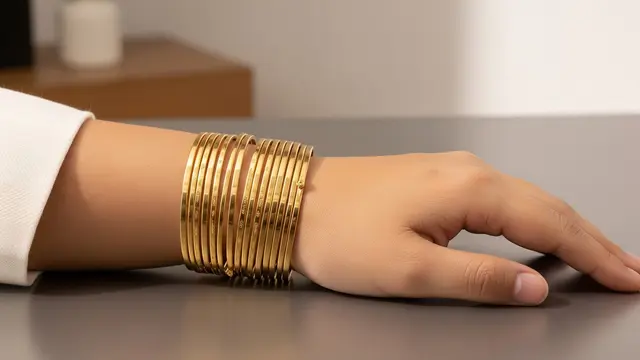 Model Gelang Emas Klasik untuk Tangan Besar/Ilustrasi Gemini AI