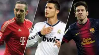Ribery, Ronaldo, dan Messi Saling Sikut