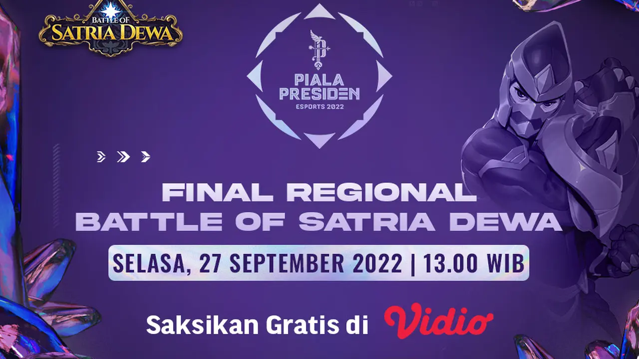 Saksikan Live Streaming Piala Presiden Esports 2022 di Vidio Hari Ini, 27 September 2022