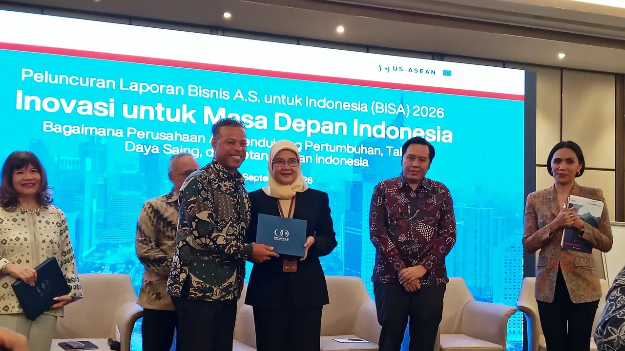 Executive Vice President and Chief Policy Officer US-ASEAN Business Council, Inc (USABC), Marc Mealy & Deputi Bidang Kebijakan Riset dan Inovasi BRIN, Boediastoeti Ontowirjo