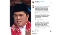 Unggahan Menteri BUMN Erick Thohir saat memperingati Hari Lahir Pancasila melalui akun Instagram @erickthohir, Sabtu (1/6/2024). (Arief/Liputan6.com)