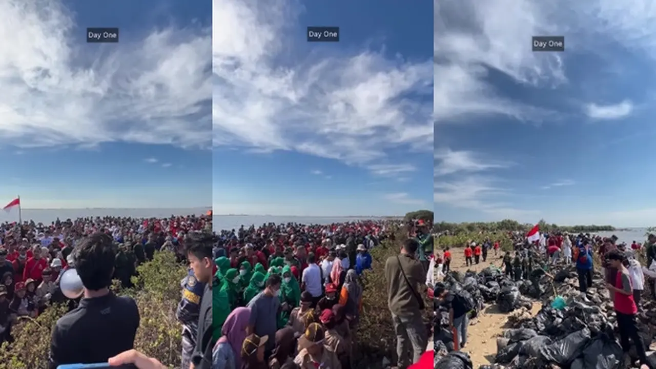 Pandawara Berhasil Ajak 10.800 Orang Bersihkan Pantai Kesenden Cirebon dari Tumpukan Sampah