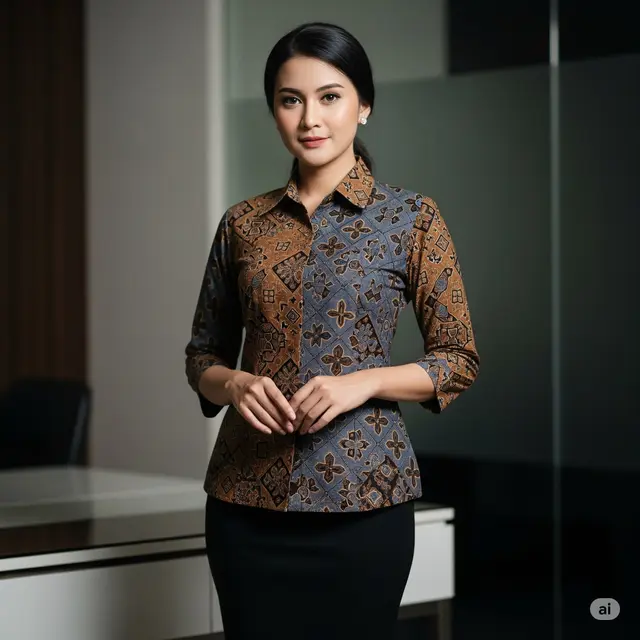 Model Batik Jawa Kemeja Batik Kantoran