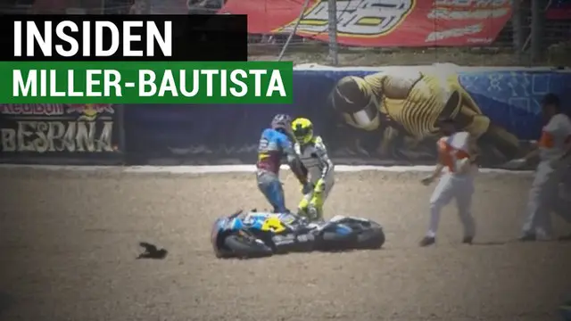 Ini Insiden Miller Dorong Bautista Setelah Jatuh di MotoGP Jerez