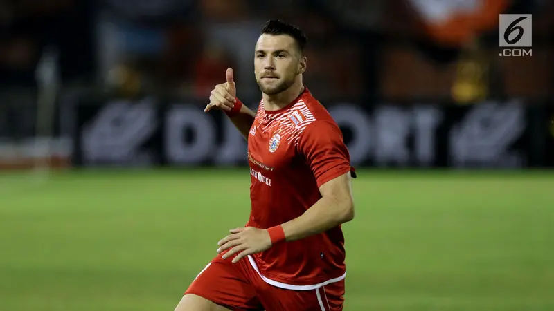 FOTO: Aksi Marko Simic Cetak Tiga Gol, Tundukkan PSMS